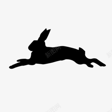 奔跑图标兔子奔跑啮齿动物图标图标