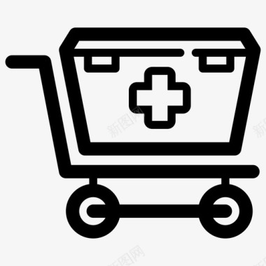 医疗用品购物车药品图标图标