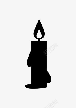 蜡烛蜡烛燃烧火焰图标图标