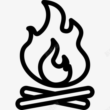 火焰矢量图火篝火燃烧图标图标