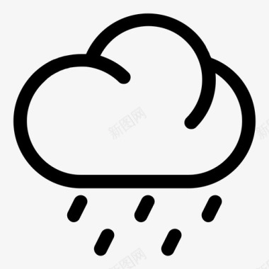 简单雨天气预报洒水图标图标