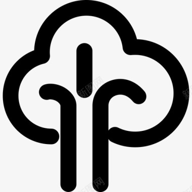 树自然多年生植物图标图标