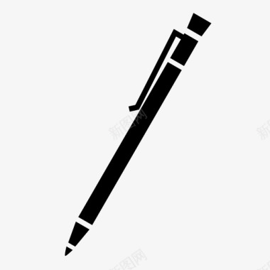 条纹钢笔钢笔签名机械铅笔图标图标