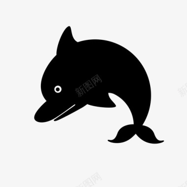 海豚水海洋生物图标图标