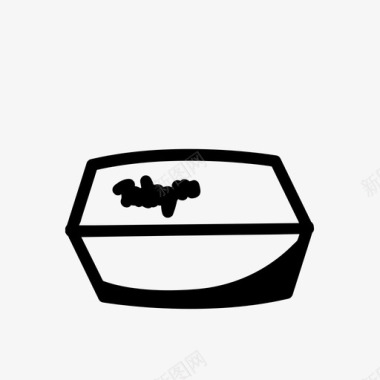 汉堡盒套餐快餐图标图标