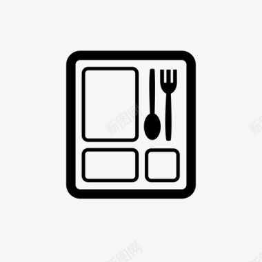 餐厅餐盘餐盒自助餐厅图标图标