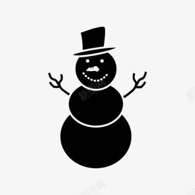 冬天的雪人雪人圣诞节圣诞装饰图标图标