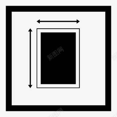 挂式相框相框测量相框摄影图标图标