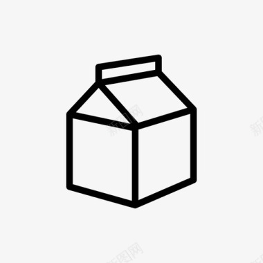 100鲜榨果汁牛奶盒果汁盒饮料图标图标
