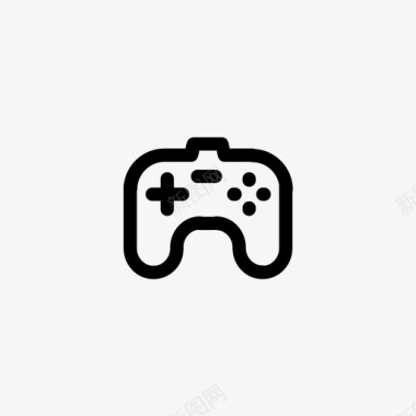 视频游戏控制器笔划简单图标图标