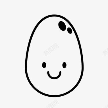 幸福快乐煎蛋卷巢图标图标