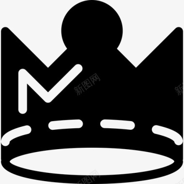 皇冠变体带有白色细节皇冠图标图标