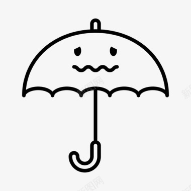 恶心雨伞天气遮阳图标图标