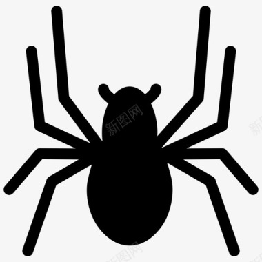 捕食者蜘蛛蜘蛛网有毒图标图标