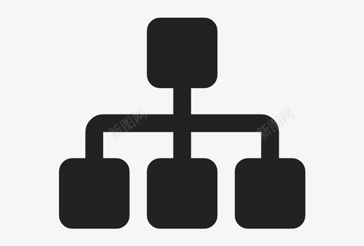 粉红树层次结构地图站点地图图标图标