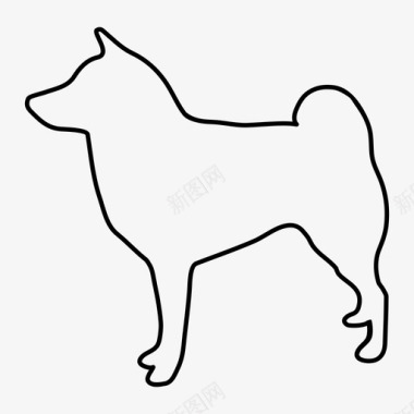 腊八腊八犬动物狗图标图标