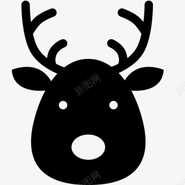 驯鹿圣诞节冬天图标图标