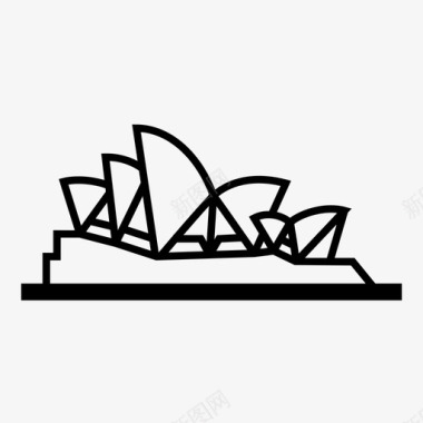 悉尼歌剧院旅游海洋图标图标