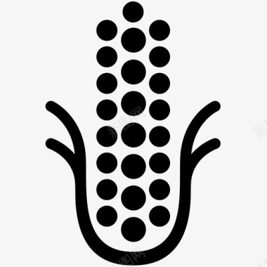 玉米玉米粒叶图标图标