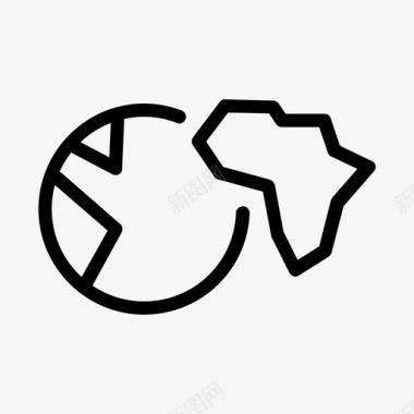非洲世界旅行图标图标
