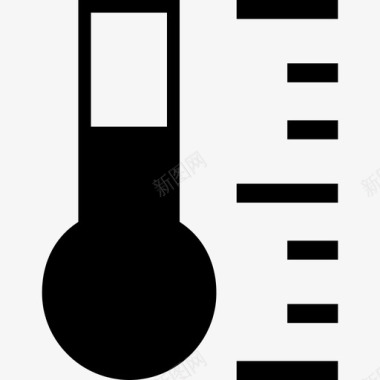 冷兔温度计冷热图标图标
