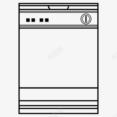 厨房洗碗机门洗碗机厨房清洁图标图标