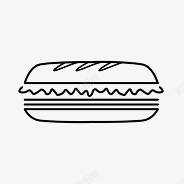 三明治熟食吃图标图标