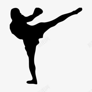 跆拳道健身活动图标图标