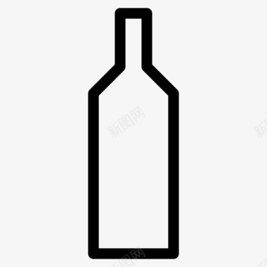 瓶子白酒红色图标图标
