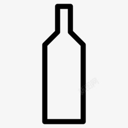单瓶瓶子白酒红色图标高清图片