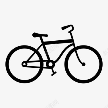 骑大马自行车脚踏板骑图标图标