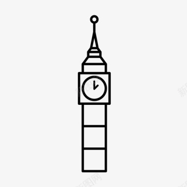 大本钟旅游景点伦敦图标图标