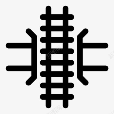 铁路桥桥梁道口铁路道口图标图标