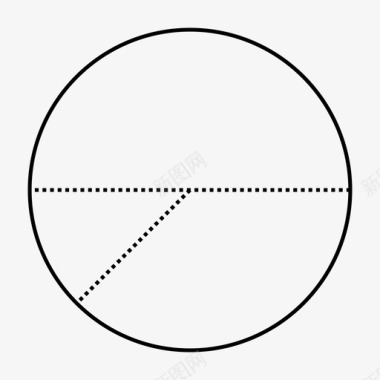 数学的原因圆直径几何图标图标