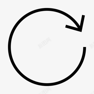 向左旋转旋转箭头直线图标图标