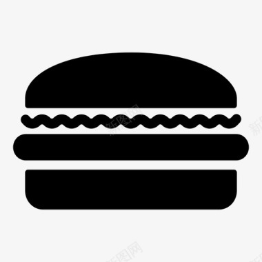 潮汕牛肉汉堡包三明治肉饼图标图标