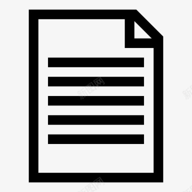 页面注册文档简单纸张图标图标