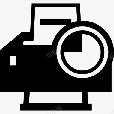 带计时器的打印机工具和用具文具图标图标