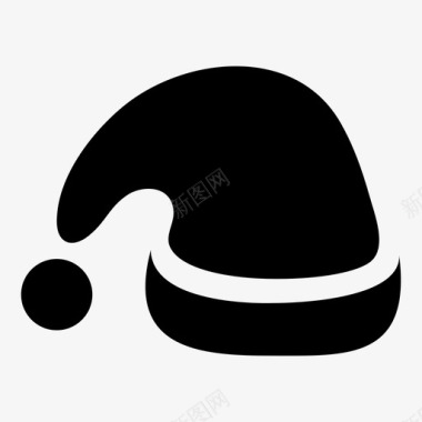 玩雪的冬天圣诞帽圣诞老人北极图标图标