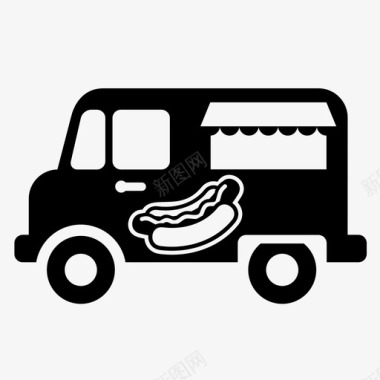 货车食品车热狗图标图标