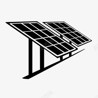 太阳能太阳能电池板可再生能源太阳能控制台图标图标