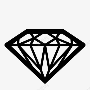 钻石宝石宝石切割图标图标