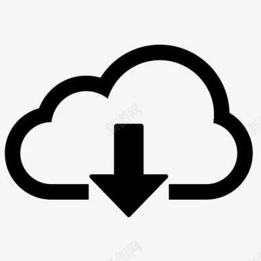 云服务器云箭头云驱动图标图标