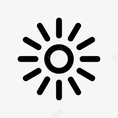 太阳带边框亮度图标图标