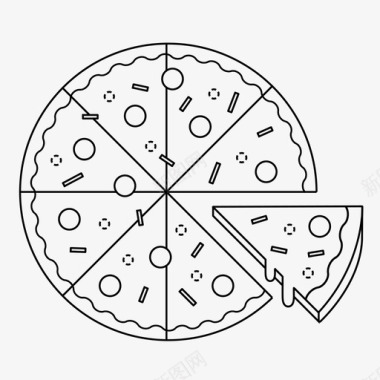 披萨美尔蒂奶酪晚餐图标图标