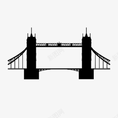 路桥设计塔桥英国泰晤士河图标图标