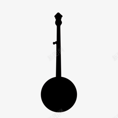 乡村班卓琴音乐家乐器图标图标