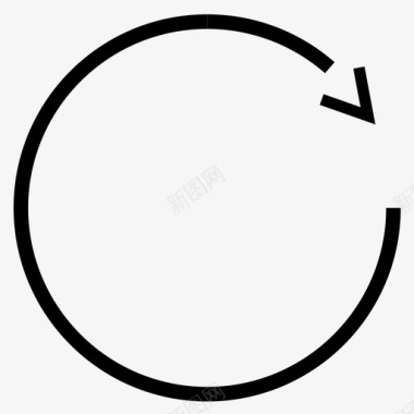 旋转刷新时间是一个扁平的圆圈计时图标图标