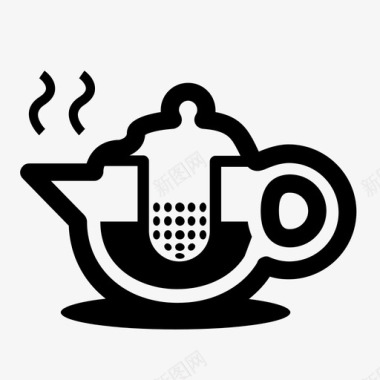 泡茶壶泡茶时间茶具主题图标图标