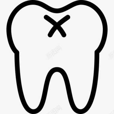 解剖学牙齿形状科学图标图标